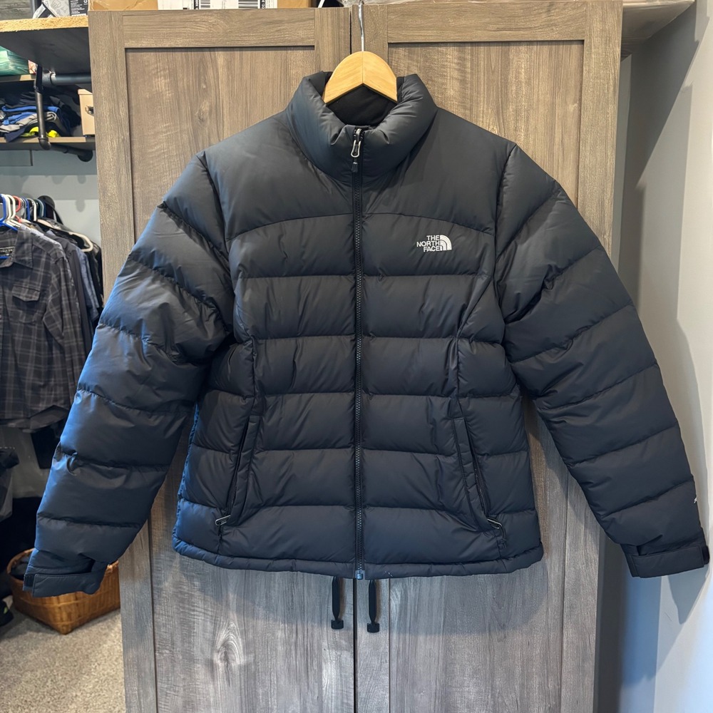 The North Face Womens Large Nuptse 700 Down Puffer Jacket Black
